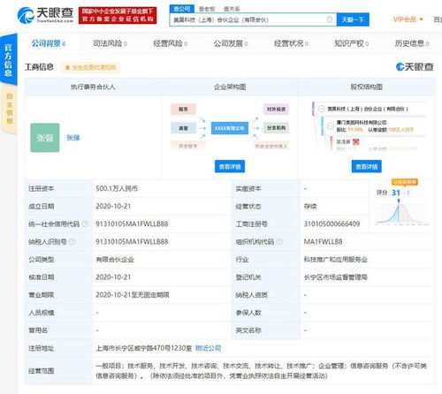 美圖關(guān)聯(lián)公司上海布局，科技新公司專注信息技術(shù)咨詢服務(wù)